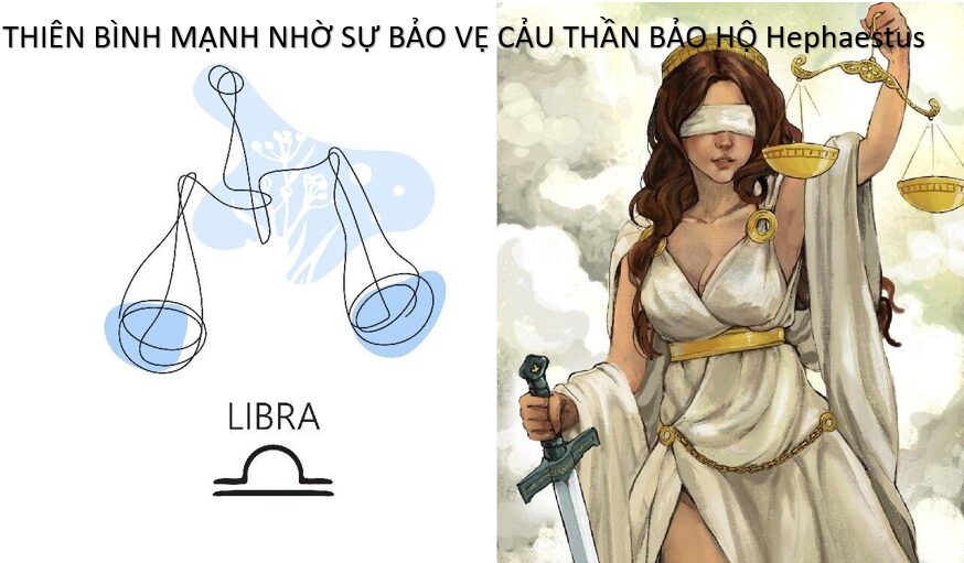Thiên bình mạnh có sự bảo vệ của thần bảo hộ Hephaestus